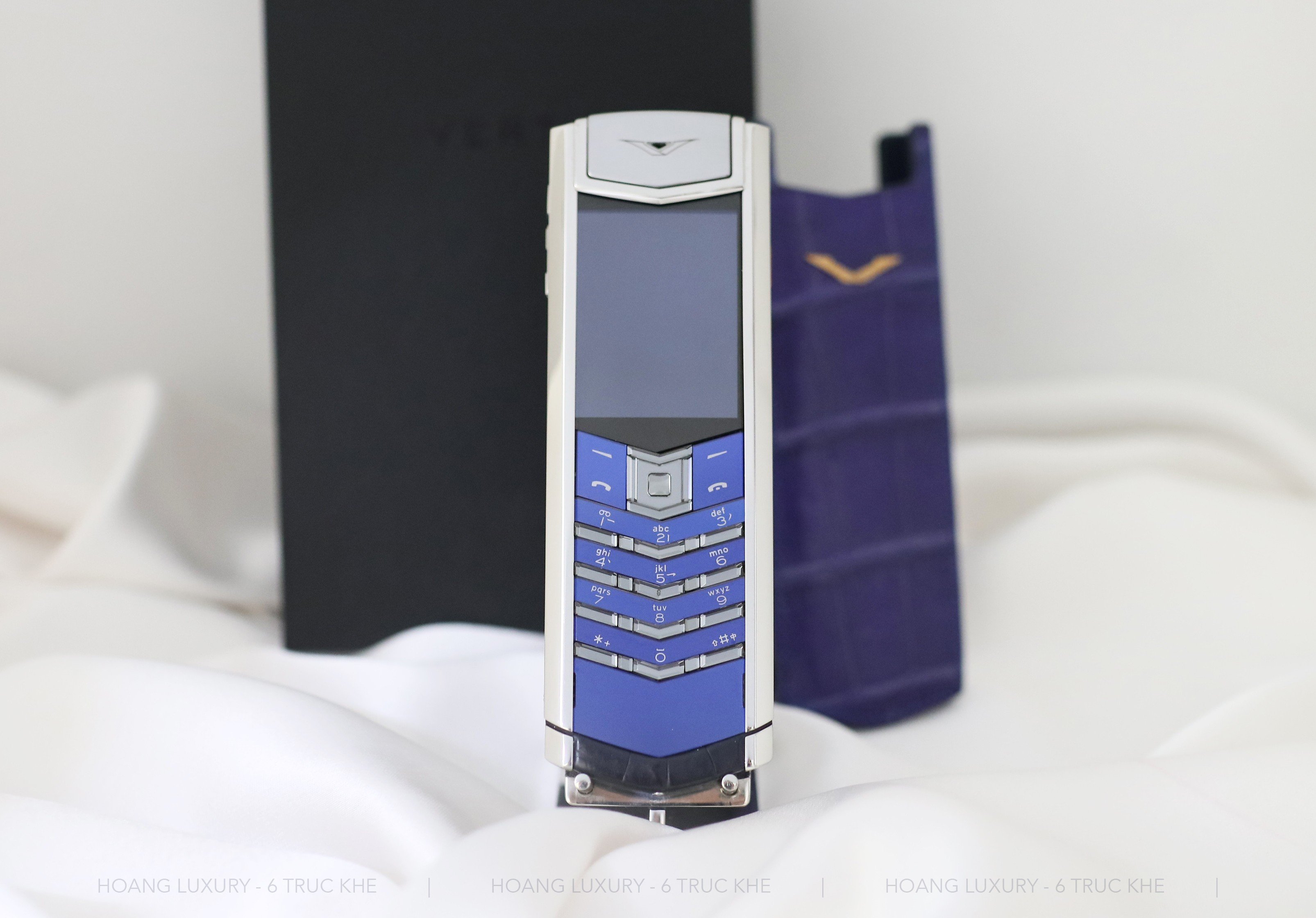 vertu signature s navy alligator
